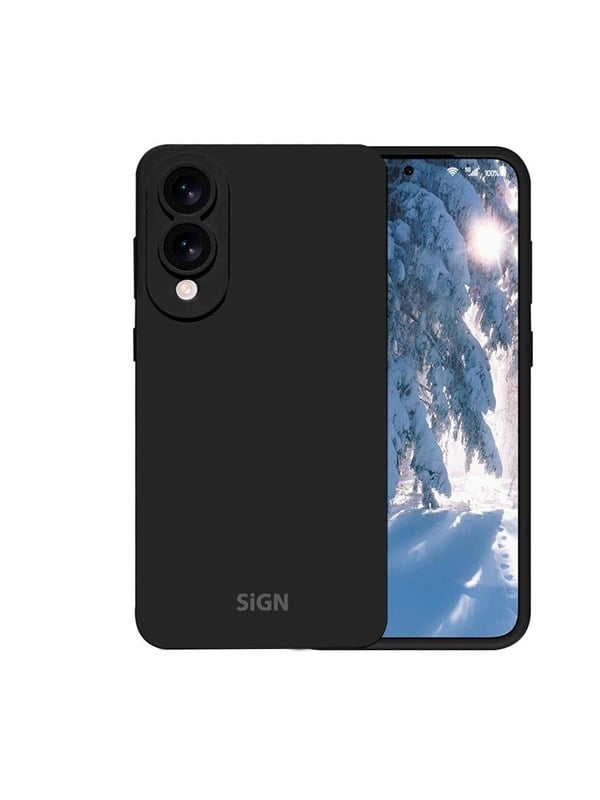 SiGN Liquid Silikone Cover til Samsung Galaxy S25 Edge - Sort