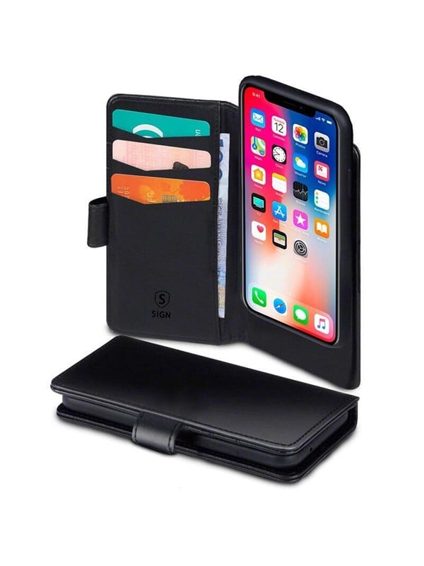 SiGN Wallet Cover 2-in-1 for iPhone 13 Mini - Black