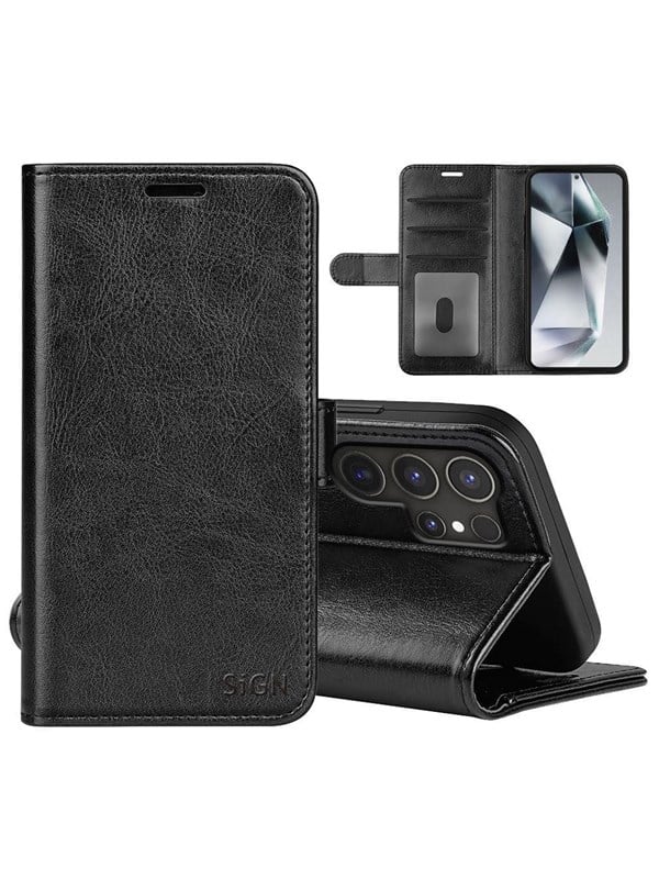 SiGN Wallet Cover til Samsung Galaxy S25 Ultra - Sort