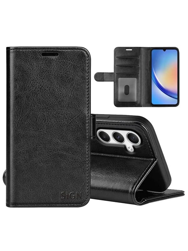 SiGN Wallet Cover for Samsung Galaxy A26 - Black