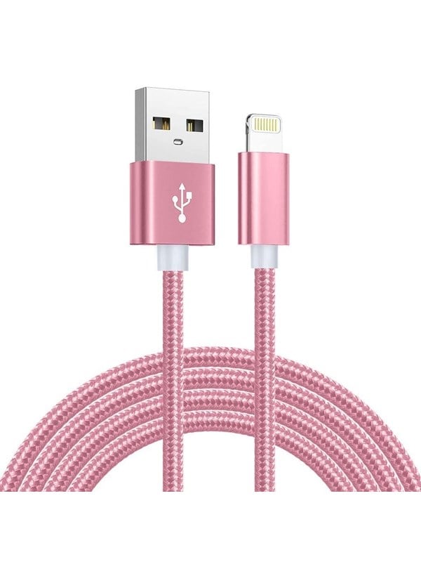 SiGN USB Cable with Lightning Connector for iPhone & iPad - 2.1A - 2m - Pink