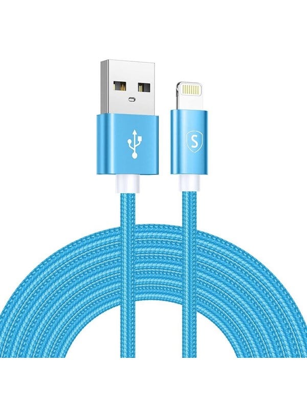 SiGN USB to Lightning Cable 2.4A - 3m - Nylon - Blue