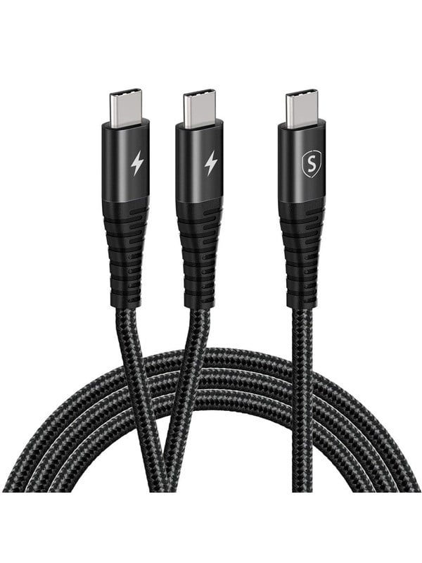 SiGN 2-in-1 USB-C cable to 2x USB-C 60W - 1.2m - black