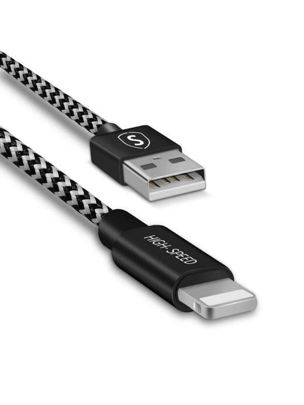 SiGN Skin Lightning Cable 2.4A - 3m - Black/White