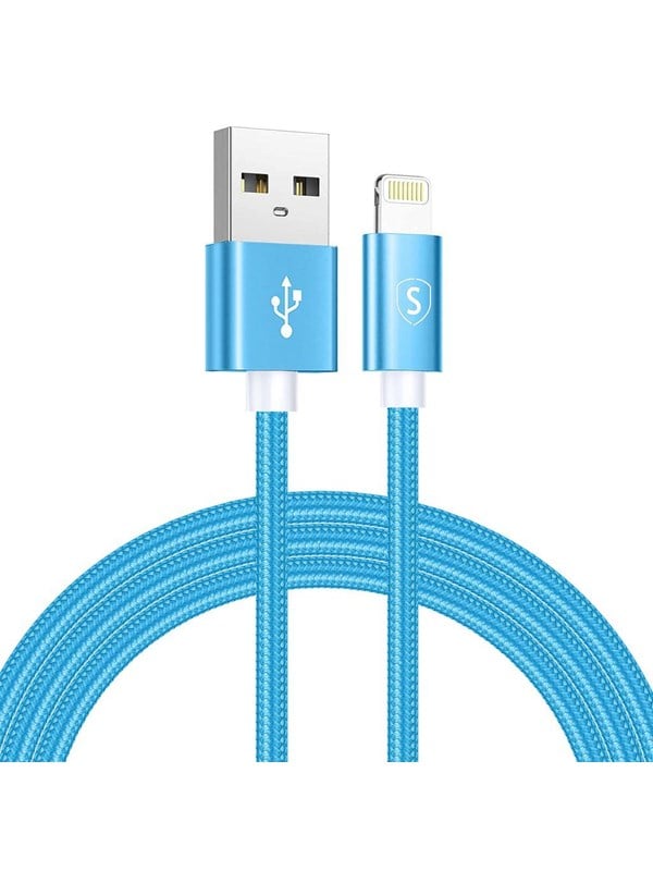SiGN USB to Lightning Cable - 2.1A - 2m - Nylon - Blue