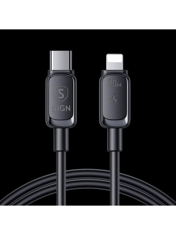 SiGN USB-C to Lightning Cable 20W - 1.2m - Black