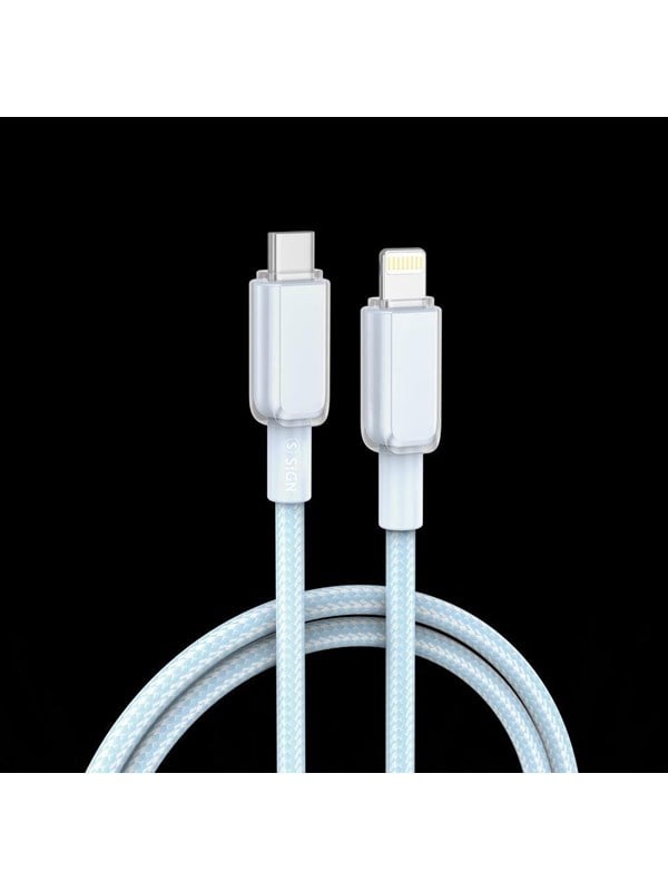 SiGN USB-C to Lightning Cable 30W - 1m - Blue