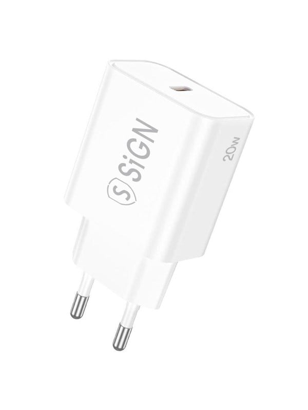 SiGN Wall Charger USB-C PD - 20W - White