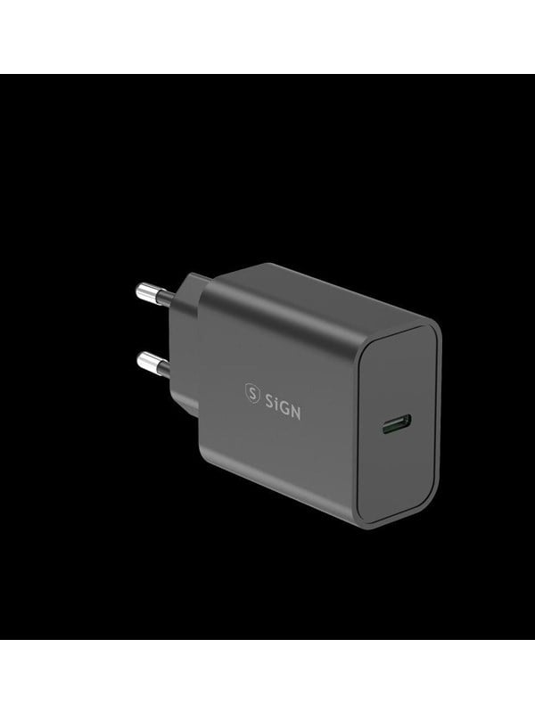 SiGN 45W Charger - USB-C PD - Fast Charging - MacBook Air - iPhone etc. - Black
