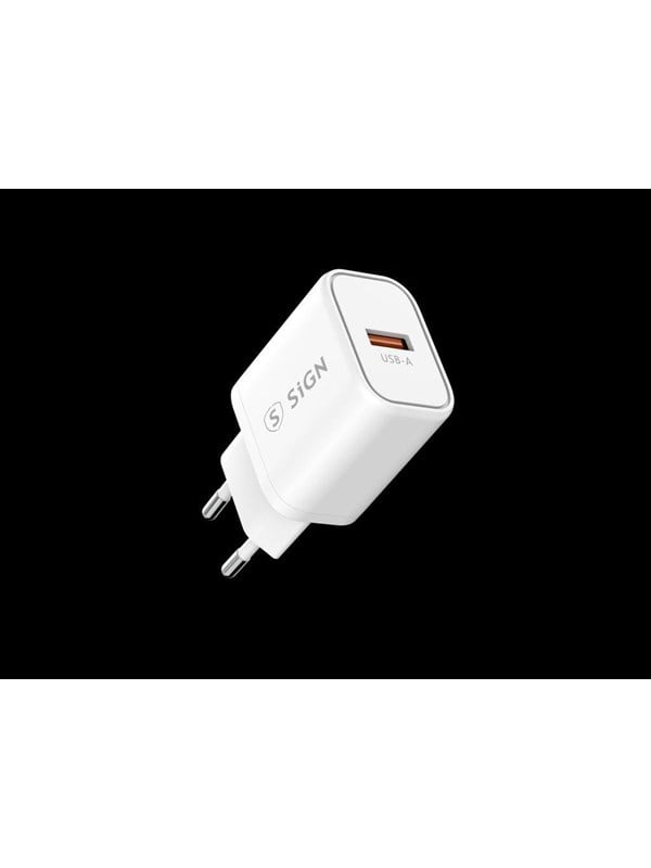 SiGN Fast Charger USB-A QC 3.0 - 18W - 3A - White