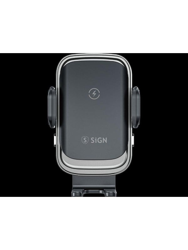 SiGN Car Mobile Holder with Wireless Charging - 15W - Black