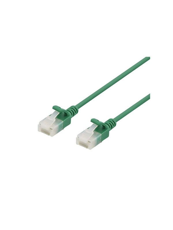 DELTACO - Patchkabel - RJ-45 (han) til RJ-45 (han) - UTP - CAT 6a - halogenfri, formet, knastfri - grøn