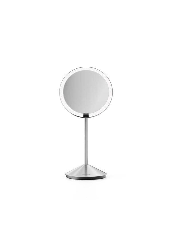 Simplehuman Sensor Mirror Fold sammenklappeligt kosmetikspejl - 5x - børstet rustfrit stål