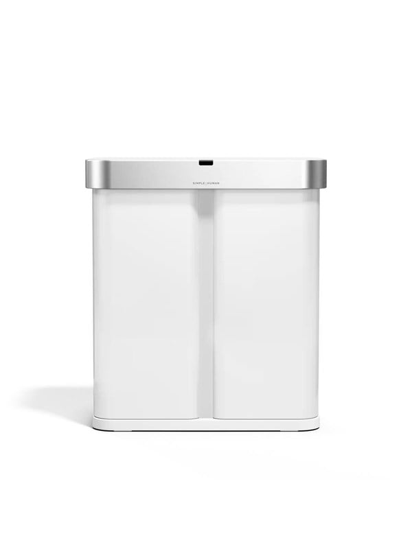 Simplehuman sensor affaldsspand til sortering - 58 L - hvid