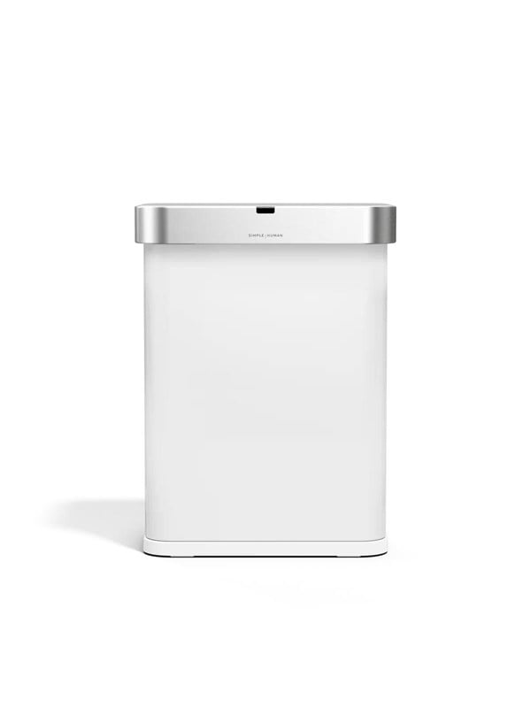 Simplehuman sensorstyret skraldespand 55L rektangulær hvid