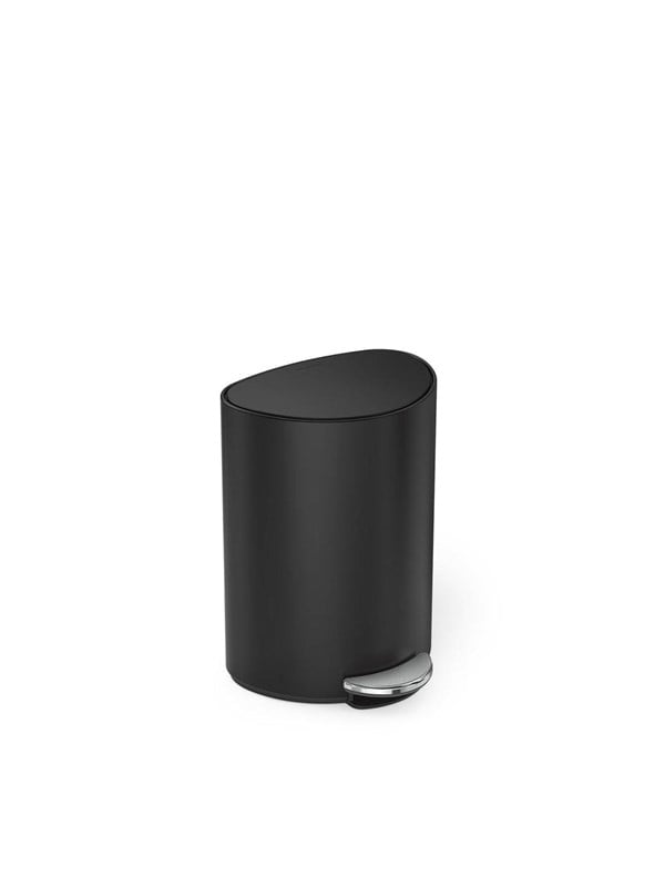 Simplehuman pedalspand - halvrund - 6 L - matsort
