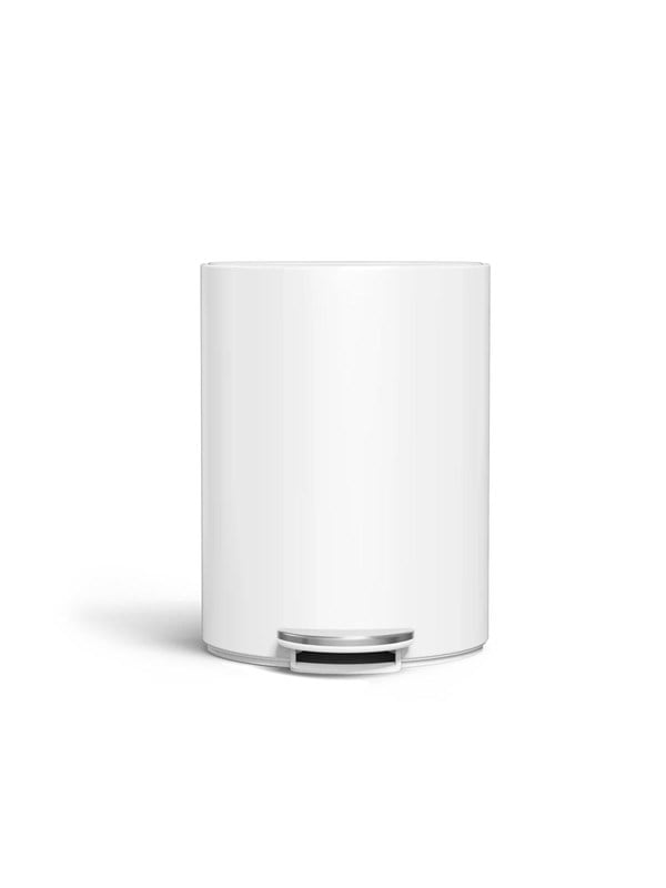 Simplehuman pedalspand - halvrund - 6 L - hvid