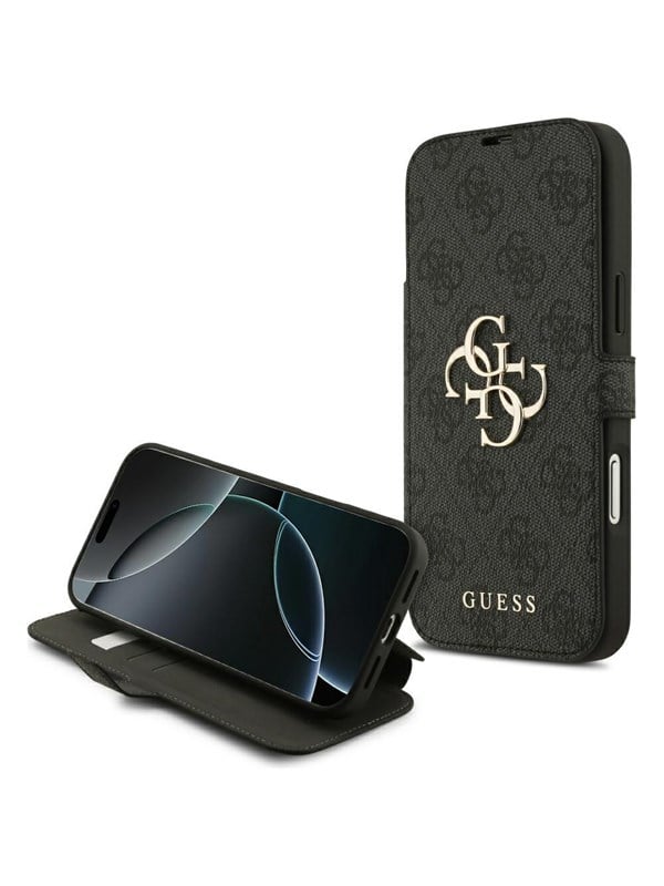 GUESS Book 4G Metal Logo Case for iPhone 18 Pro Max / 17 Pro Max - Black