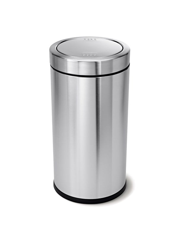 Simplehuman affaldsspand med vippelåg - 55 L - børstet rustfrit stål