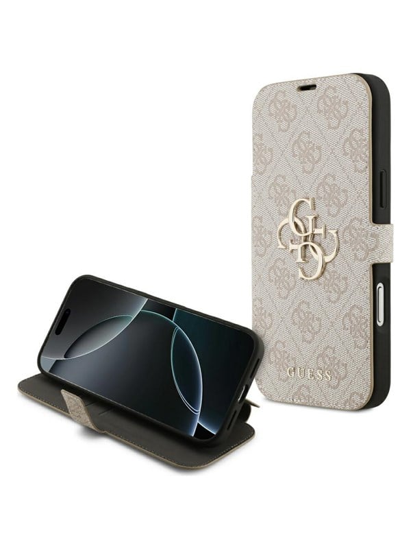 GUESS Book 4G Metal Logo Case for iPhone 18 Pro Max / 17 Pro Max - Pink