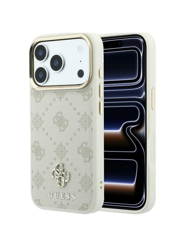 GUESS Peony 4G Small Logo MagSafe Case for iPhone 17 Pro Max / 18 Pro Max - Beige