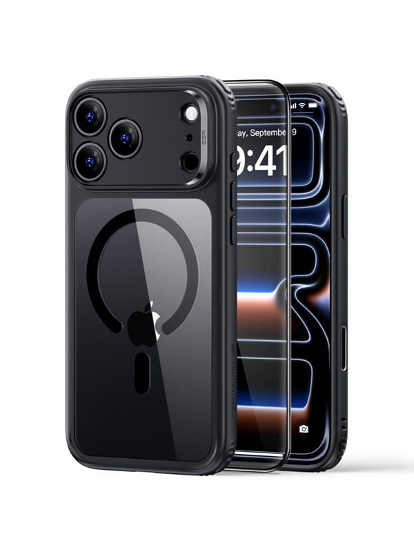 ESR Classic Hybrid MagSafe Case for iPhone 18 Pro / 17 Pro - Clear Black