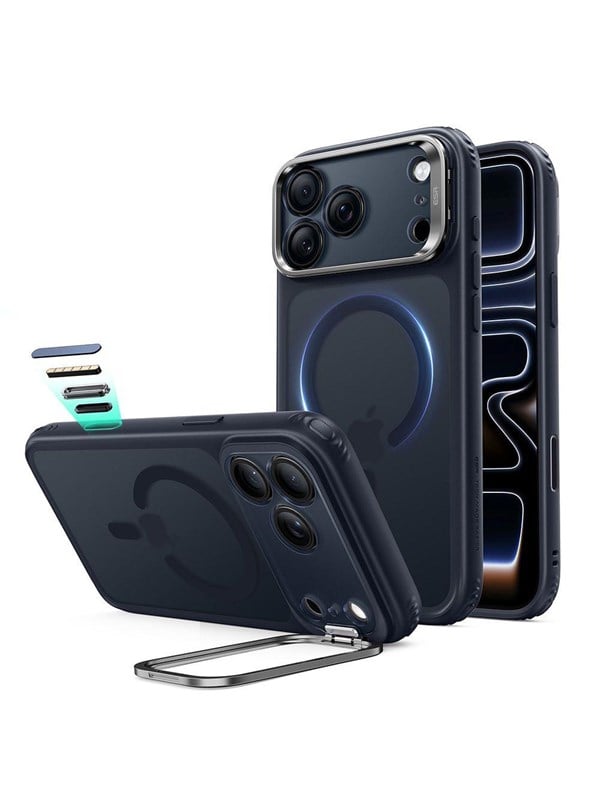 ESR Classic Hybrid Kickstand MagSafe Case for iPhone 18 Pro / 17 Pro - Navy Blue