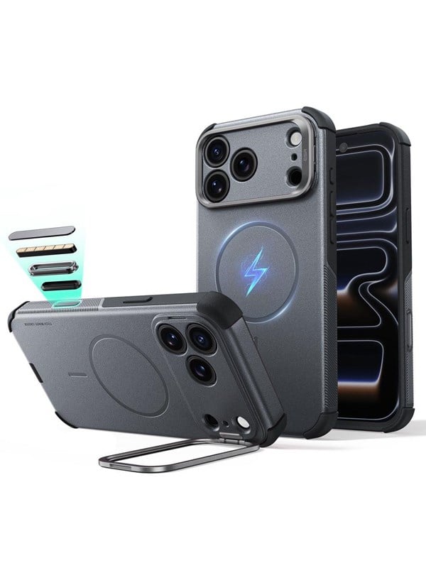 ESR Cyber ​​Tough Kickstand MagSafe Case for iPhone 18 Pro Max / 17 Pro Max - Gray