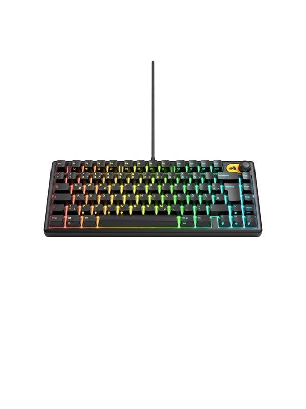Glorious GMBK 75% GLO-GMBK75-BLK-DE kablet gamingtastatur med membran - 10-zone RGB - IP57