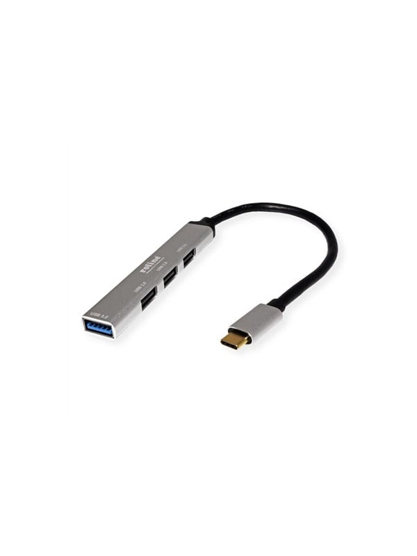 Roline - hub - 4 ports USB hub - USB 3.2 - 4 ports - Sølv