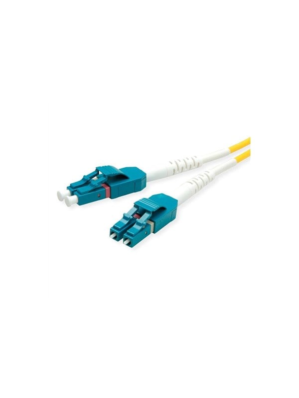 Fiberoptisk patchkabel ROLINE OS2 LC/LC duplex - gul, 20 m