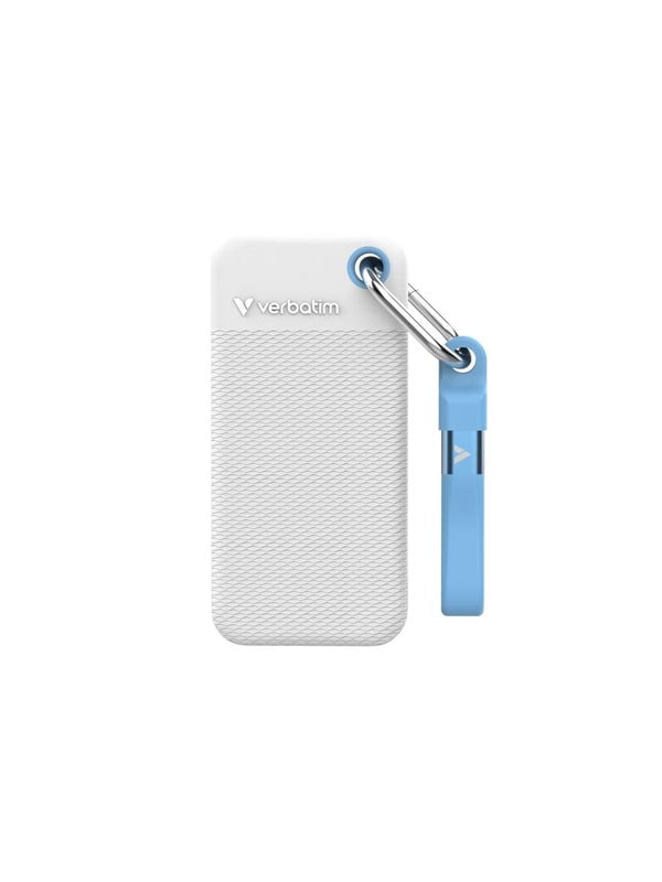 Verbatim Pocket SSD - 2TB - USB 3.2 Gen 2 - External - Hvid