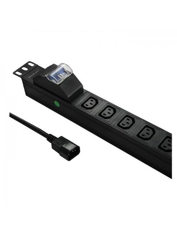 Qoltec Overspænding 53999 strømskinne - 8 x IEC C13 - 3500 W - 1U 19-inch