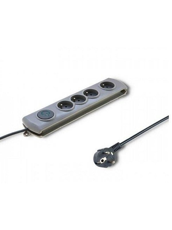 Qoltec Quick switch 50163 Overspændingsbeskytter - 4 udtag - 1.5 m ledning - Grå