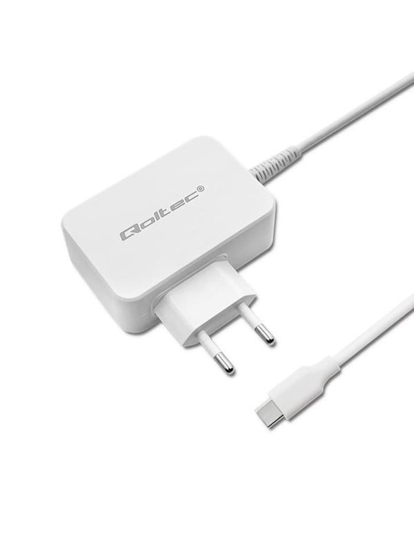 Qoltec 51039 USB-C strømadapter - 65 W - Hvid