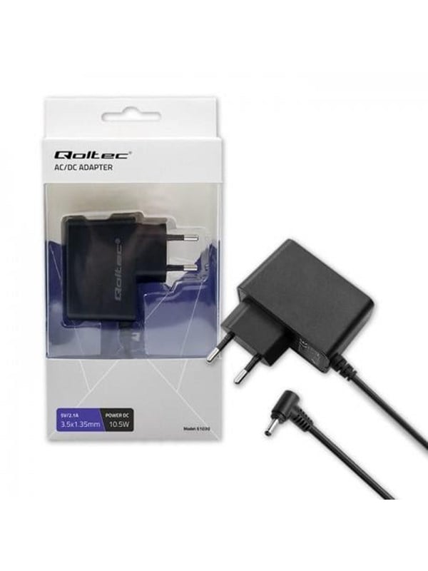 Qoltec 51030 strømadapter - 5 V 2.1 A - 3.5 x 1.35 mm - 10.5 W