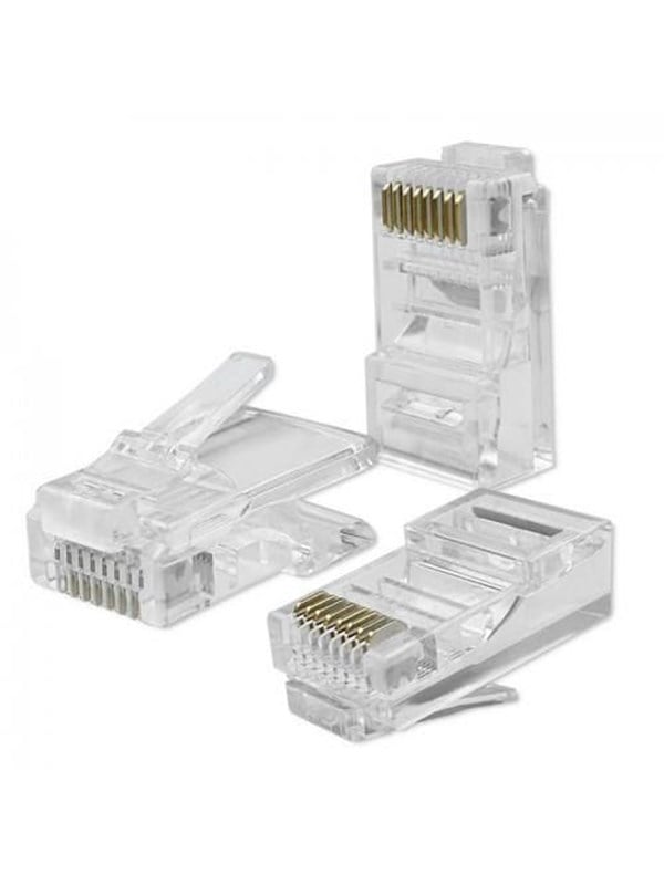 Qoltec RJ45 netværksstik - Cat6 U/UTP Han - Sølv - 100-pak