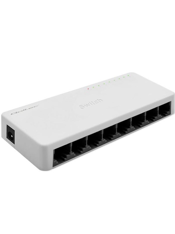 Qoltec 52246 Fast Ethernet switch - 8-port 10/100 unmanaged desktop