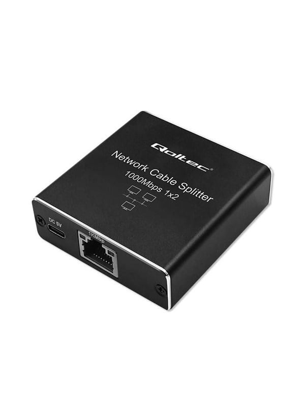 Qoltec Mini USB-C-drevet Gigabit Ethernet switch - 2 porte - unmanaged