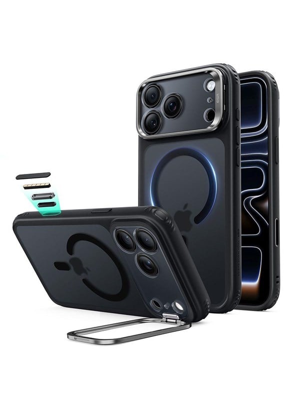 ESR Classic Hybrid Kickstand MagSafe Case for iPhone 18 Pro Max / 17 Pro Max - Matte Black