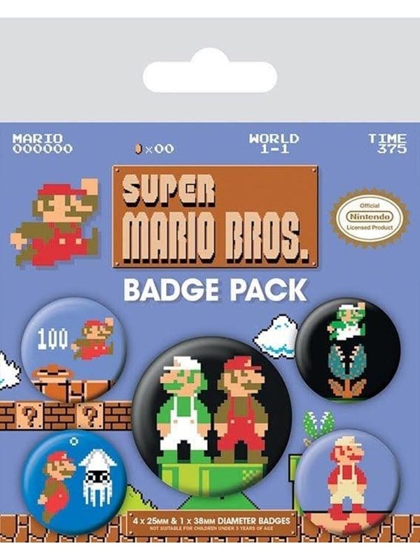 Pyramid - Nintendo - Super Mario Bros Badge Pack - Pin / Badge