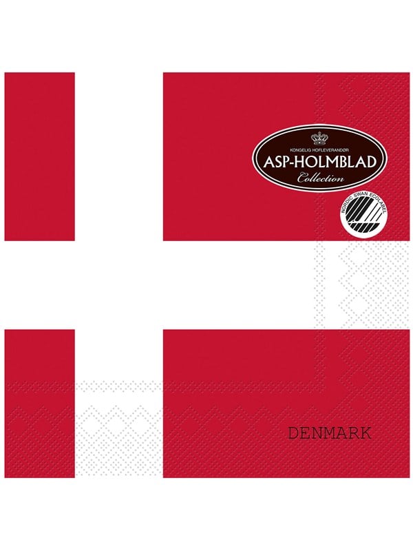 Asp-Holmblad Servietter "DANNEBROG"