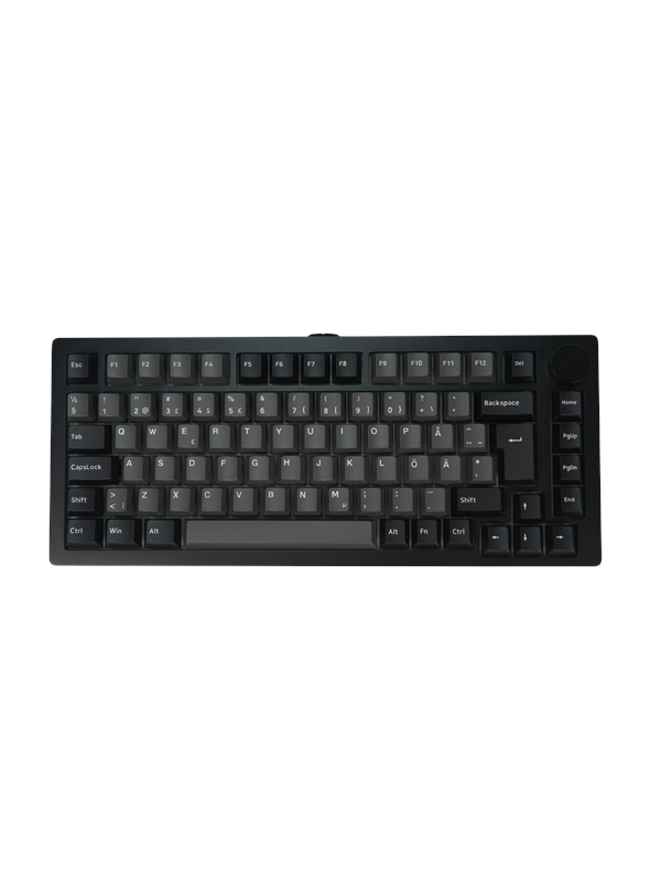 Akkogear Monsgeek M1 V5 Black & Silver Akko Rosewood - Gaming Tastatur - Uden Numpad - Nordisk - Sort