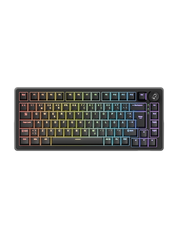 Ducky OK-HE 75% - Gaming Tastatur - Uden Numpad - Nordisk - Sort