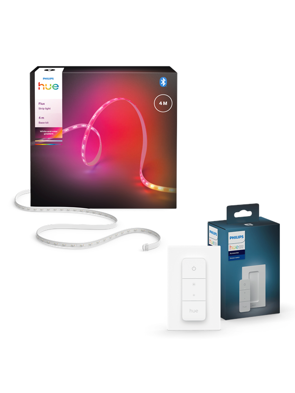 Philips Hue Flux LED-strip 4 m + Dimmer Switch V2