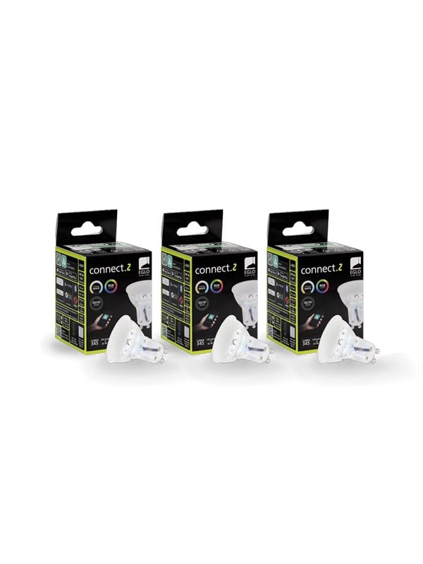 EGLO CONNECT.Z GU10 opal SMART pære M/FARVER(RGB) OG TUNABLE WHITE - 3 pak