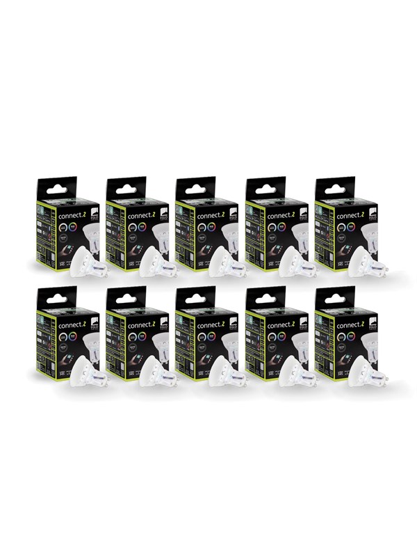 EGLO CONNECT.Z GU10 opal SMART pære M/FARVER(RGB) OG TUNABLE WHITE - 10 pak
