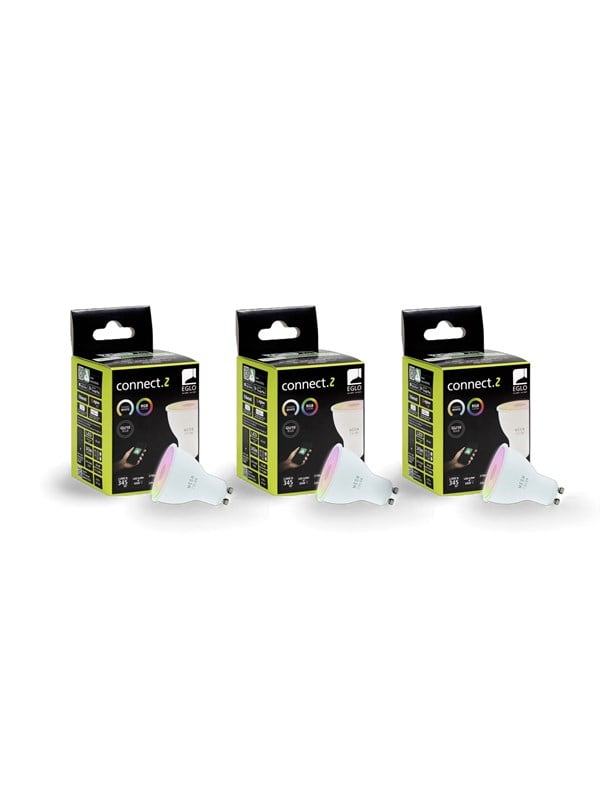 EGLO CONNECT.Z GU10 opal SMART pære M/FARVER(RGB) OG TUNABLE WHITE - 3 pak