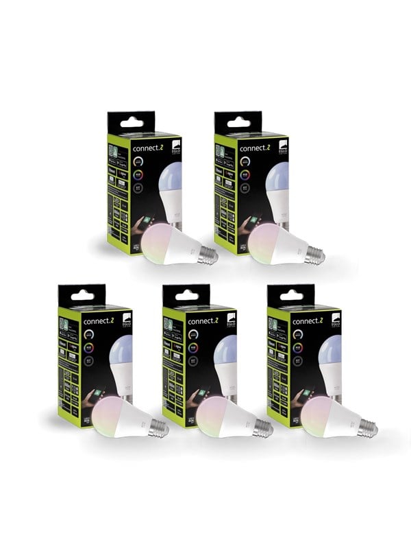 EGLO CONNECT.Z E27 A60 opal SMART pære M/FARVER(RGB) OG TUNABLE WHITE - 5 pak