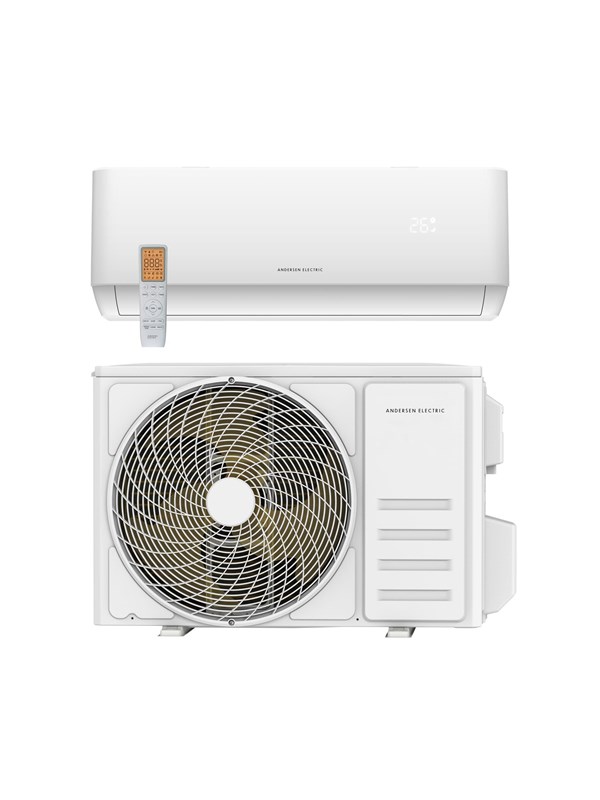 Andersen Electric MAT Pro 9 luft/luft varmepumpe med WiFi, 4 kW, 73 m², mat hvid
